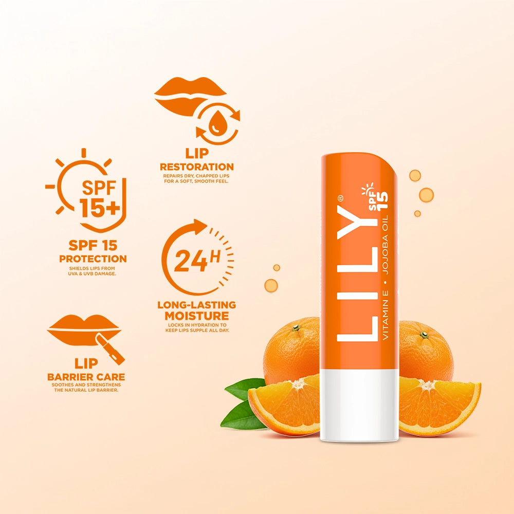 Lily Mandarin Lip Balm With SPF15 (4.5gm)