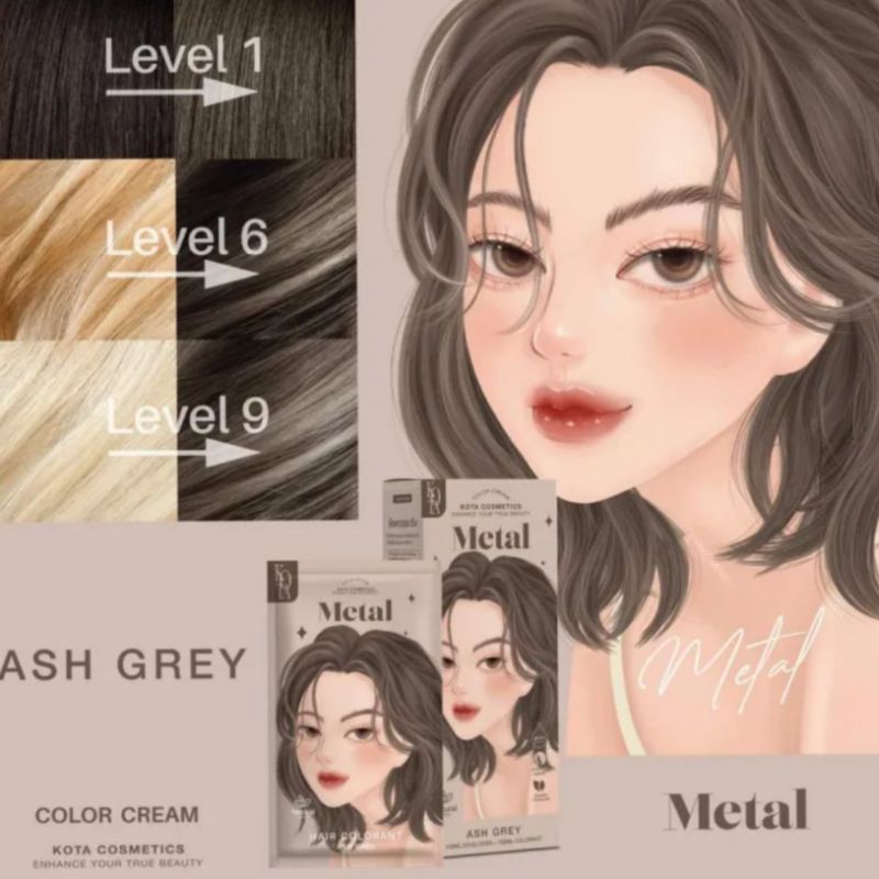 KOTA Cosmetics Metal Hair Color - Ash Grey