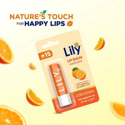 Lily Mandarin Lip Balm With SPF15 (4.5gm)