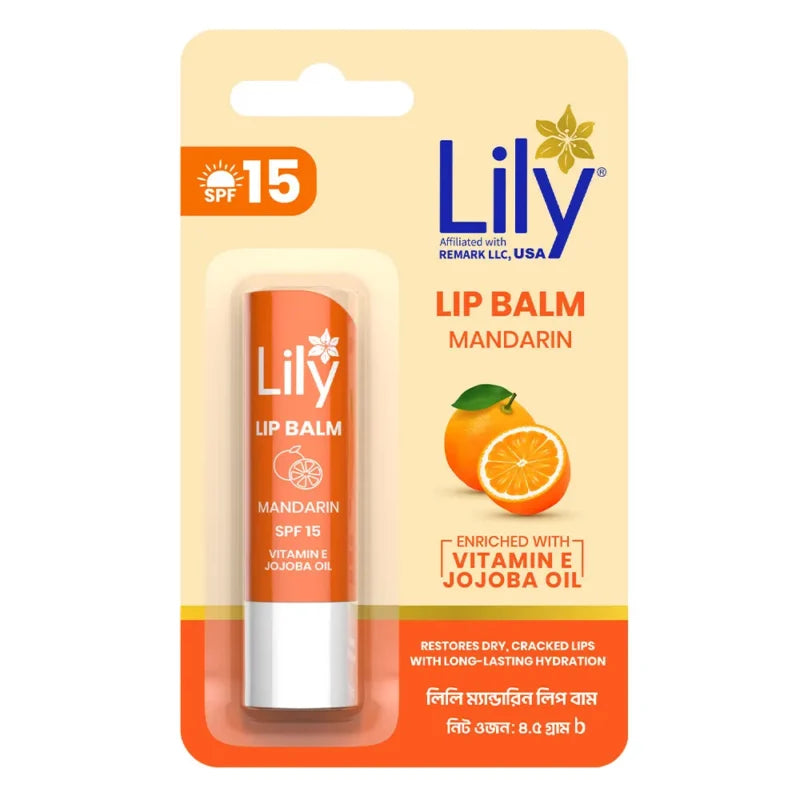 Lily Mandarin Lip Balm With SPF15 (4.5gm)