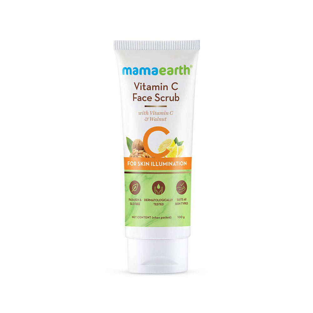 Mamaearth Vitamin C Face Scrub for Glowing Skin, With Vitamin C and Walnut For Skin Illumination 100ml