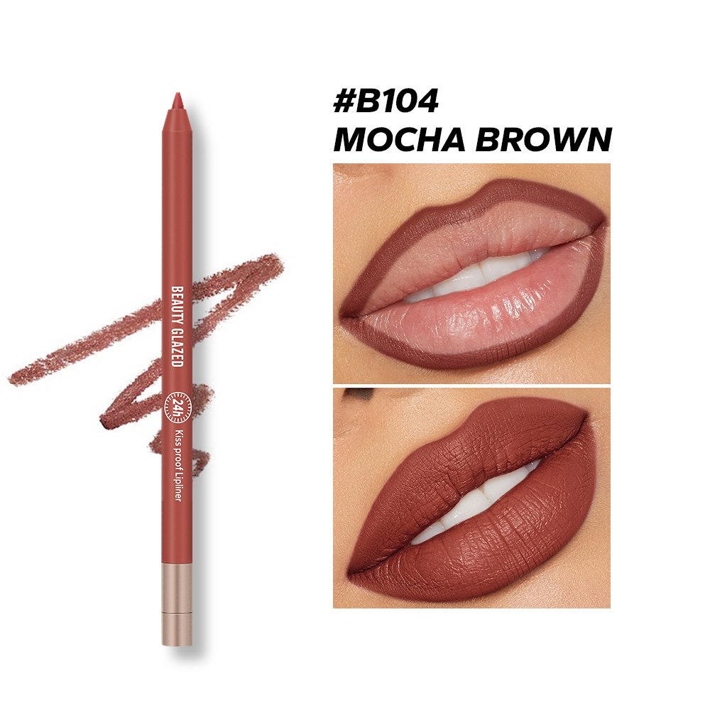 Beauty Glazed Waterproof & Long Lasting Lip Liner - B104 MOCHA BROWN